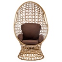 POSITANO pyörivä polyrottinkituoli, ruskea