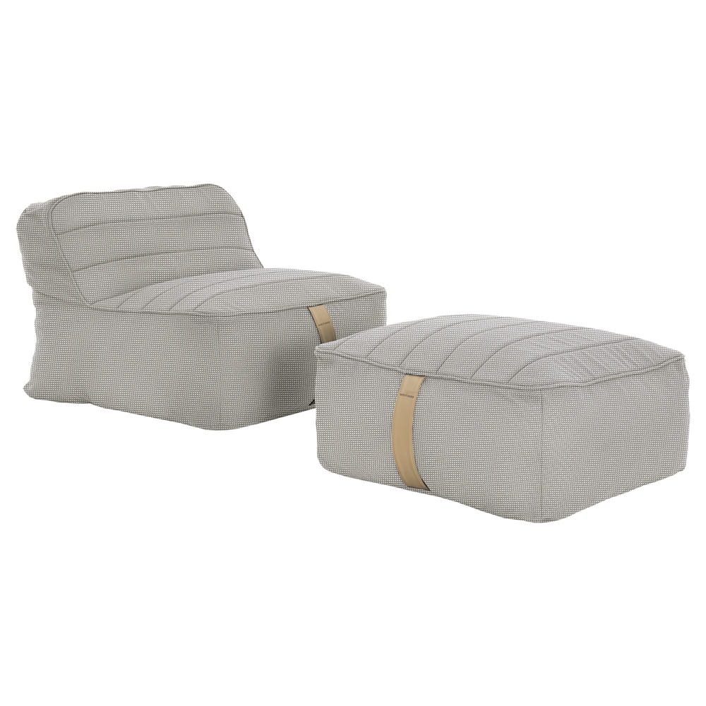 SPONGE puutarhaistuin rahilla, beige