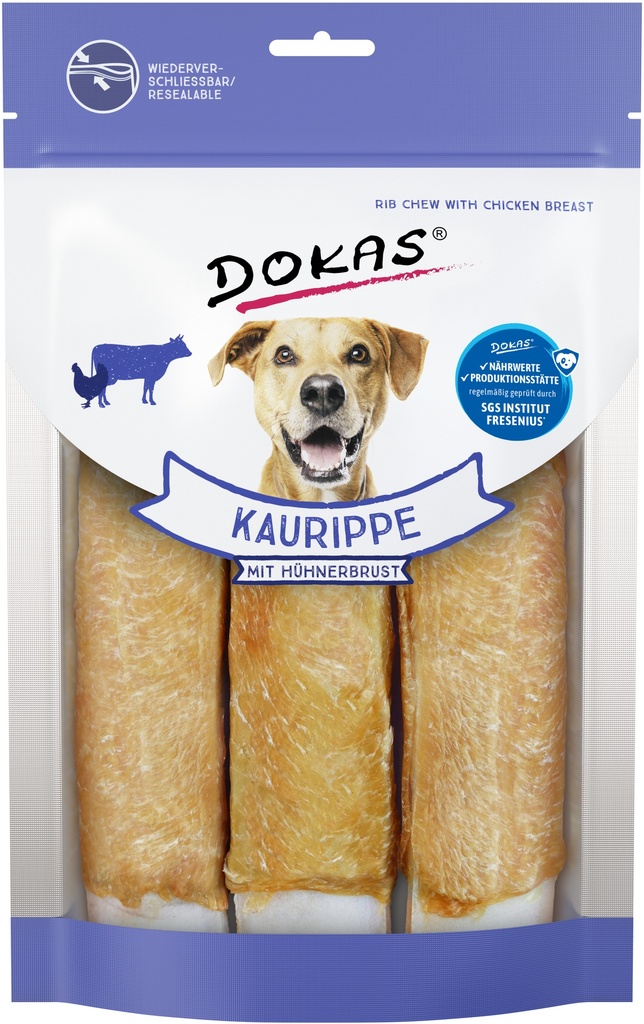 Dokas koiran pururibsit kana 3 kpl 210g