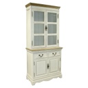 Vitriinikaappi SAMIRA puurunko, 2 laatikkoa, 4 ovea, valkoinen/ruskea