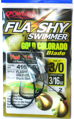 Owner Flashy Swimmer Beast offset koukku 2kpl koko 12/0