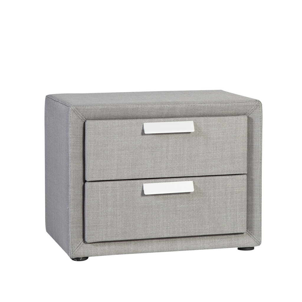 Yöpöytä CAREN 50,5x41xK40cm 2 laatikolla, harmaa