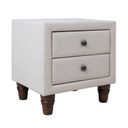 Yöpöytä EMILIA 50,5x41xK51,5cm 2 laatikolla, vaaleanbeige