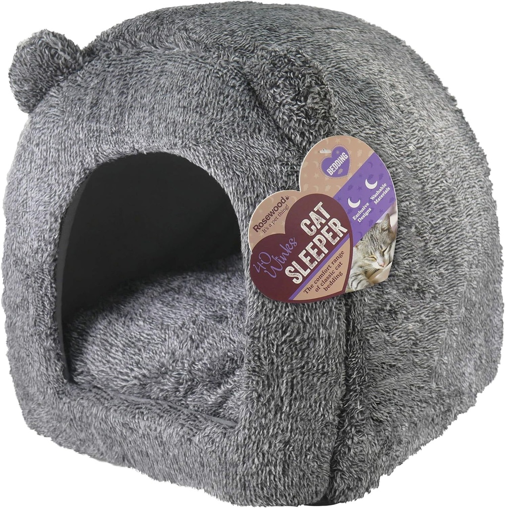 Rosewood Teddy kissanpesä 38x38x40cm, harmaa