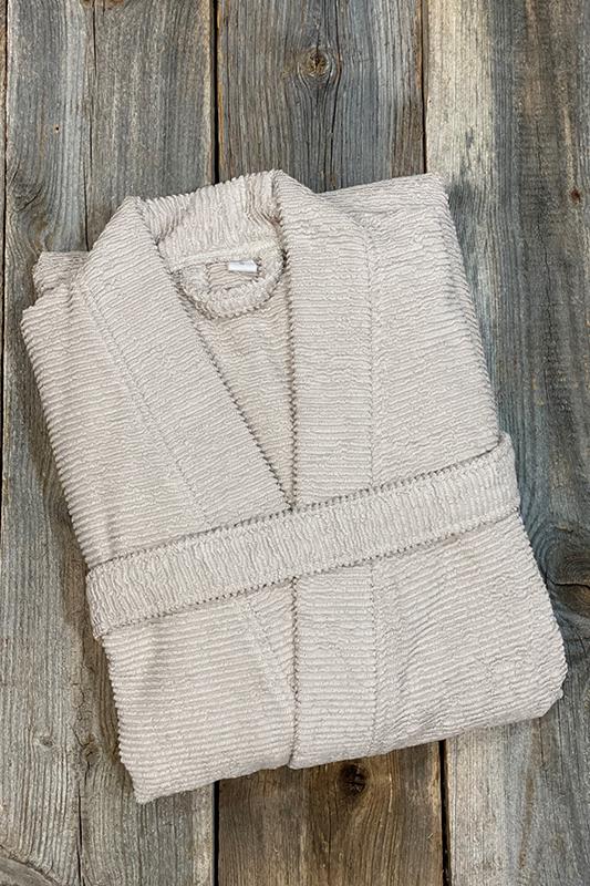 Kaarna Kylpytakki 100% puuvillafroteeta helmenharmaa, koko XL