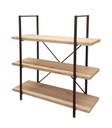 Urban Living Chicago Hyllykkö 3 tasolla 100x33x106cm, metallirunko, ruskea/musta