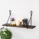 Chic Home Ahto seinähylly 60x15xK27 cm, tummanruskea