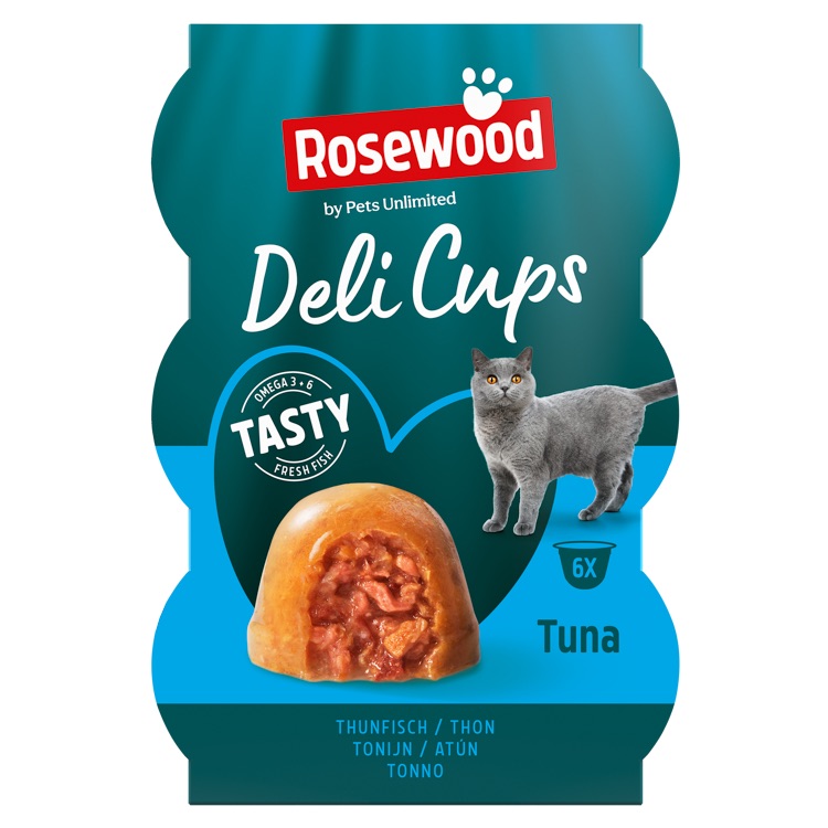 Rosewood kissan herkkukupit delicups tonnikala 6x22g