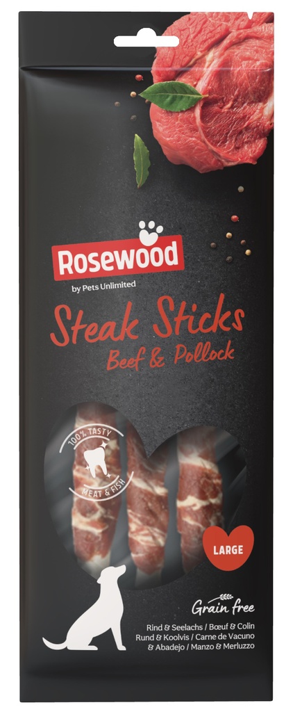 Rosewood koiralle iso puruluu lihalla 3kpl 240g