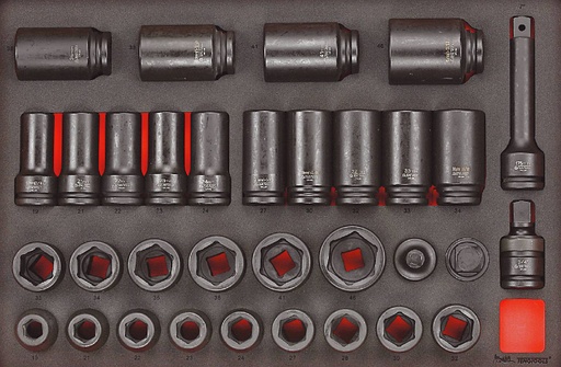 [5020385020238] Teng Tools voimahylsysarja 33 osaa, nelikulmainen ¾" kiinnitys  TTEISK33